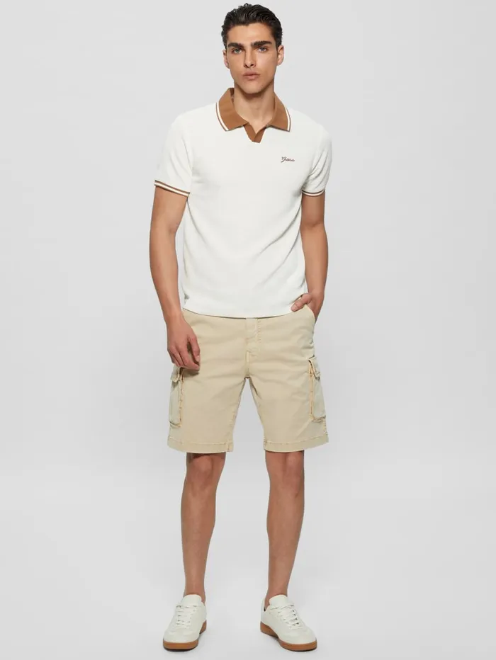 GUESS Pants and Shorts Twill Cargo Shorts Beige 8211 Men