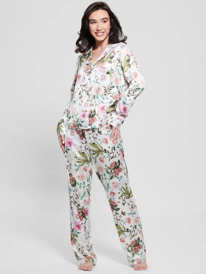 GUESS Sale Eco Alessandra Pajama Set White 8211 Women