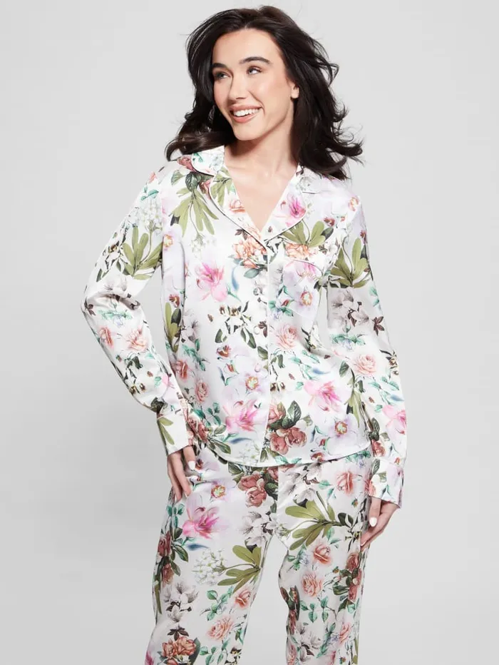 GUESS Sale Eco Alessandra Pajama Set White 8211 Women