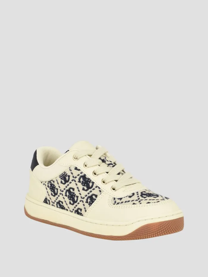 GUESS Sale Invited Jacquard Low Top Brown 8211 Women