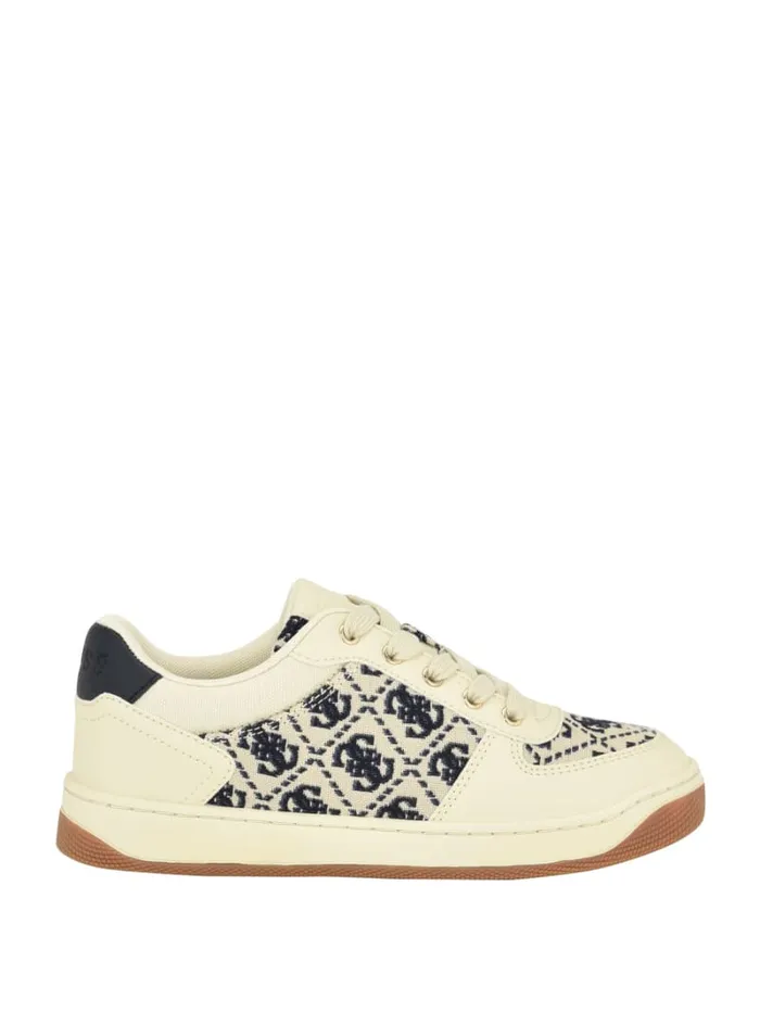 GUESS Sale Invited Jacquard Low Top Brown 8211 Women