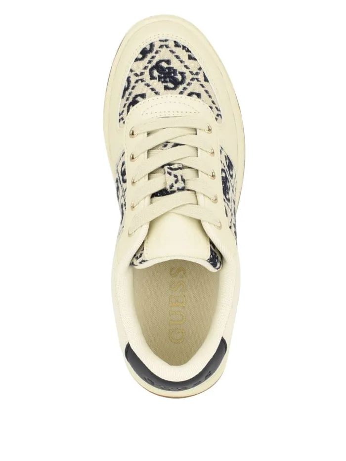 GUESS Sale Invited Jacquard Low Top Brown 8211 Women