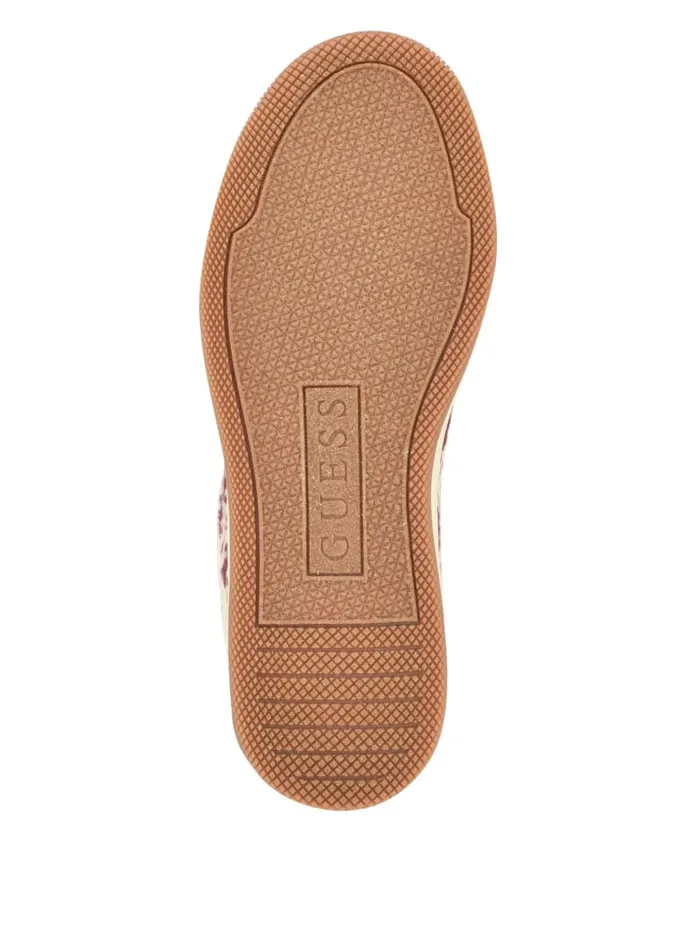 GUESS Sale Invited Jacquard Low Top Brown 8211 Women