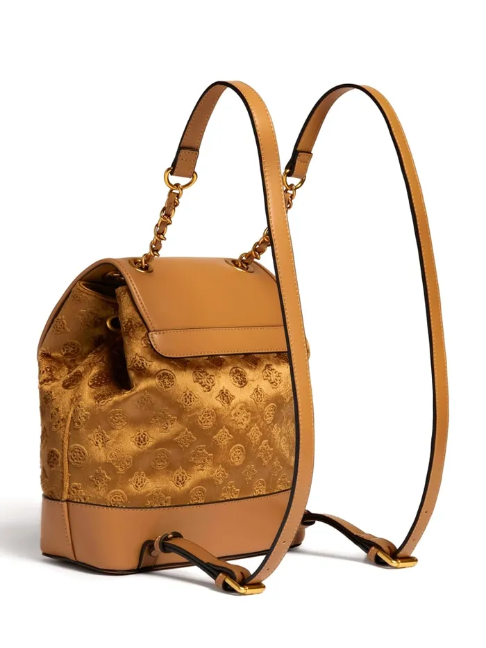 GUESS Sale Kimi Velvet Backpack Gray 8211 Women