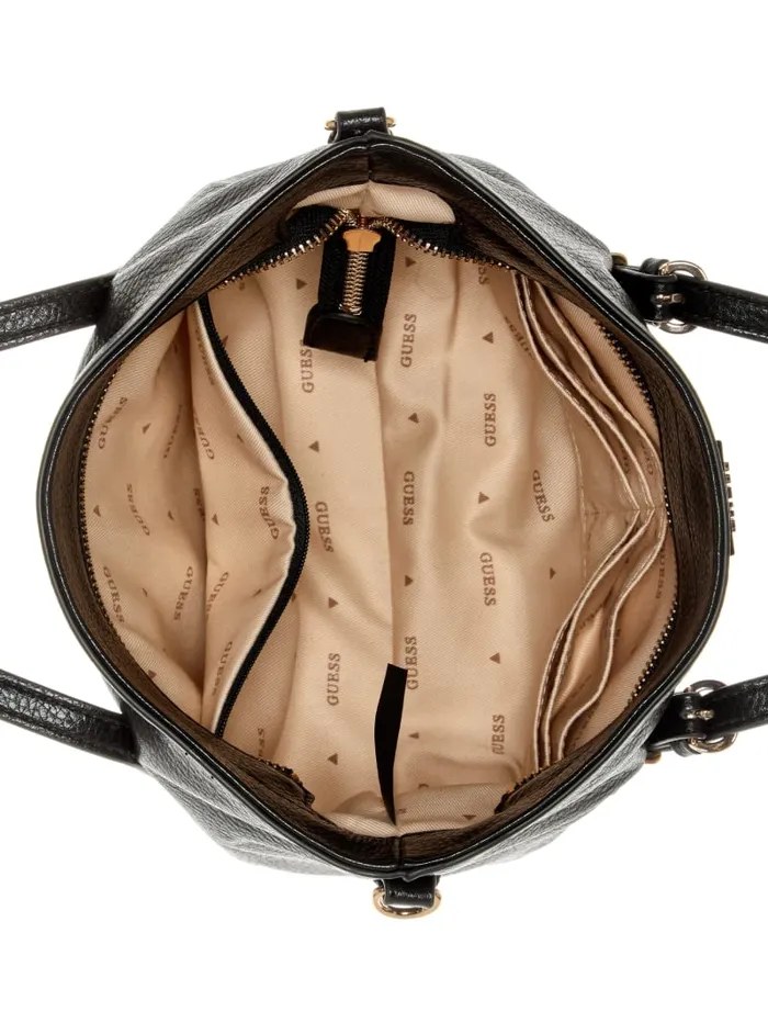 GUESS Sale Levia Mini Satchel Black 8211 Women