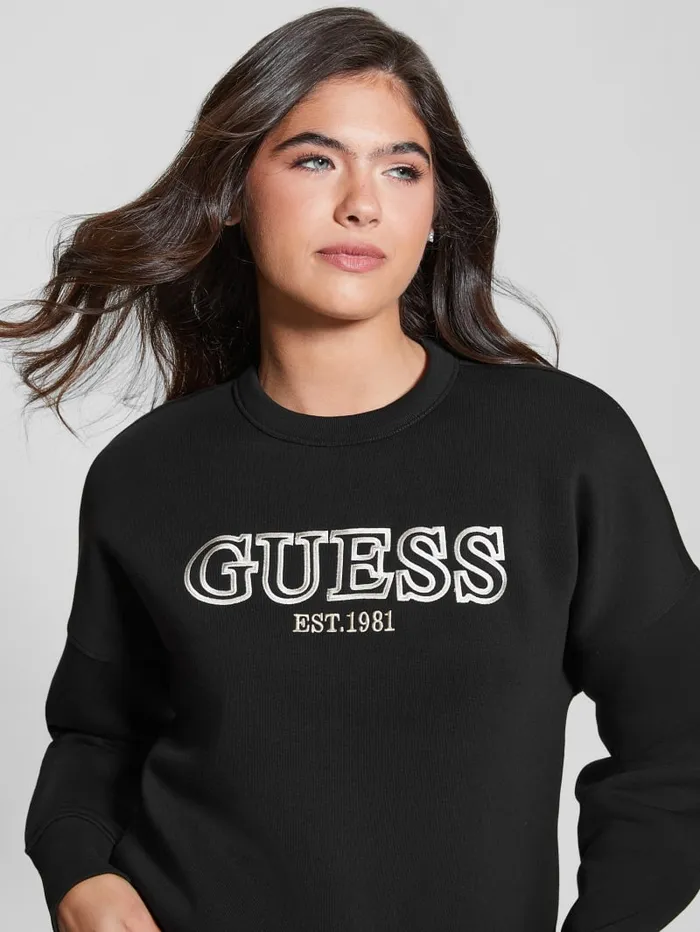 GUESS Sale Midge Signature Sweatshirt Black 8211 Women