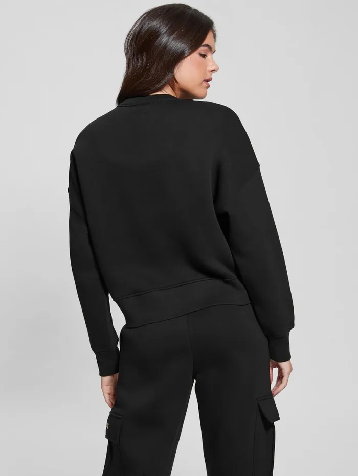 GUESS Sale Midge Signature Sweatshirt Black 8211 Women
