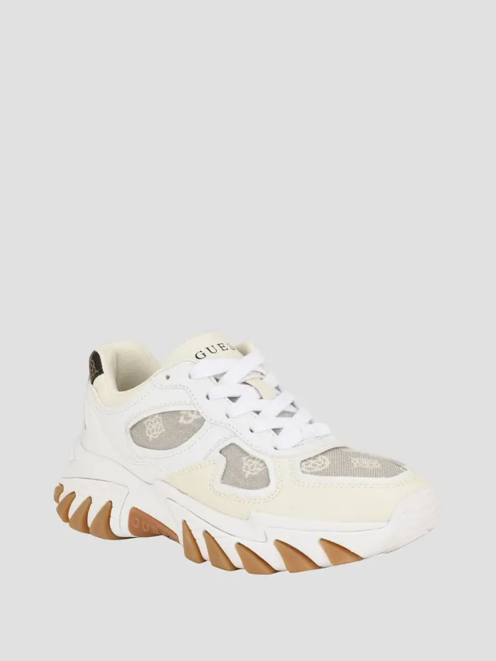 GUESS Sale Norina Peony Jogger Sneakers White 8211 Women