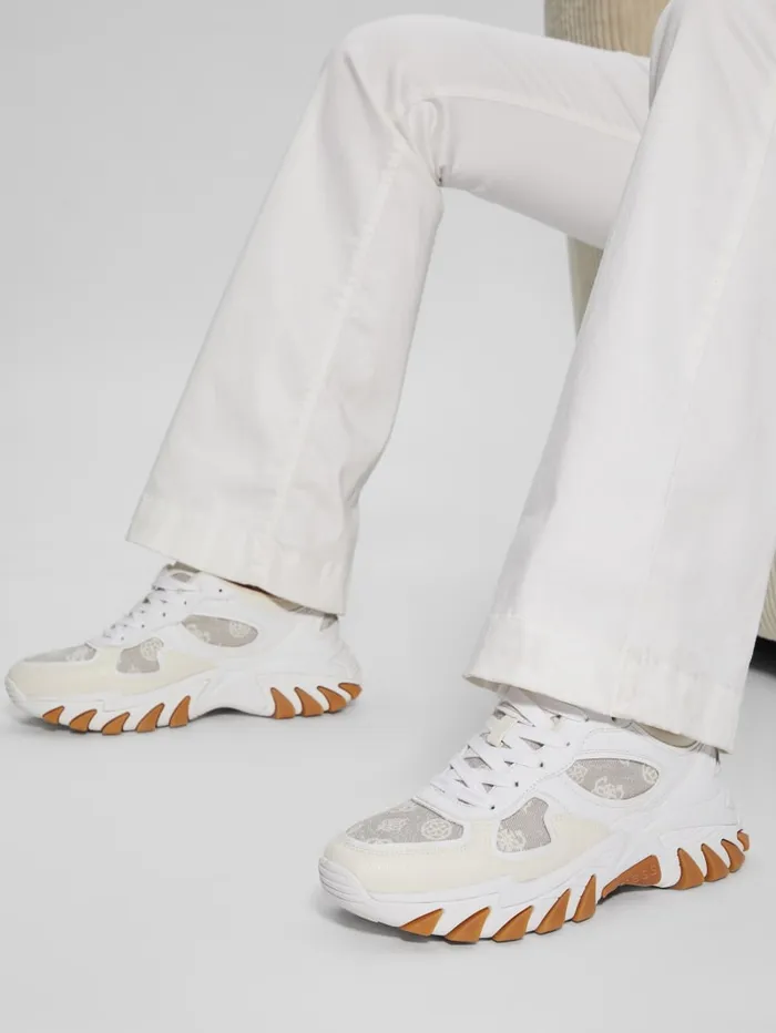 GUESS Sale Norina Peony Jogger Sneakers White 8211 Women