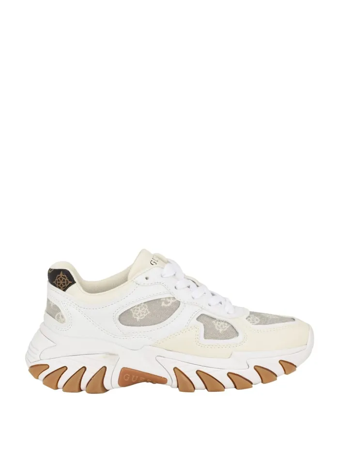 GUESS Sale Norina Peony Jogger Sneakers White 8211 Women
