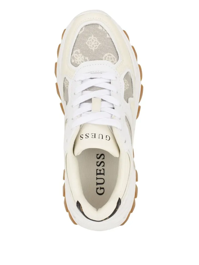 GUESS Sale Norina Peony Jogger Sneakers White 8211 Women