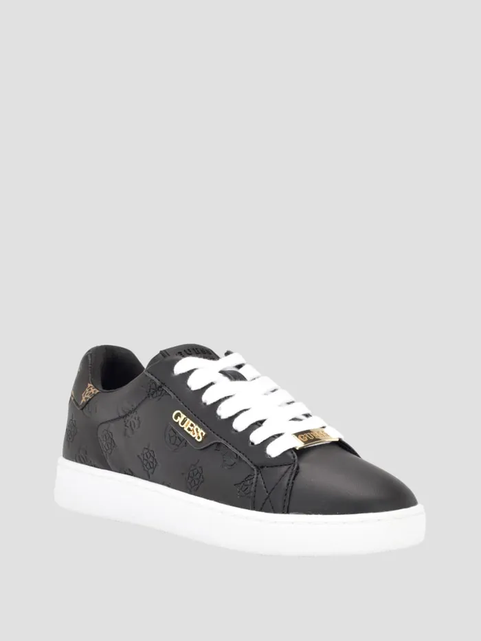 GUESS Sale Renzy Debossed Logo LowTop Sneakers Black 8211 Women
