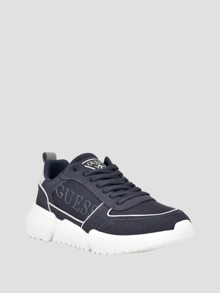 GUESS Sale Salter Logo Sneakers Blue 8211 Men