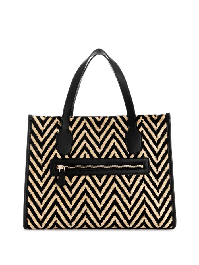 GUESS Sale Silvana Chevron Tote Black 8211 Women