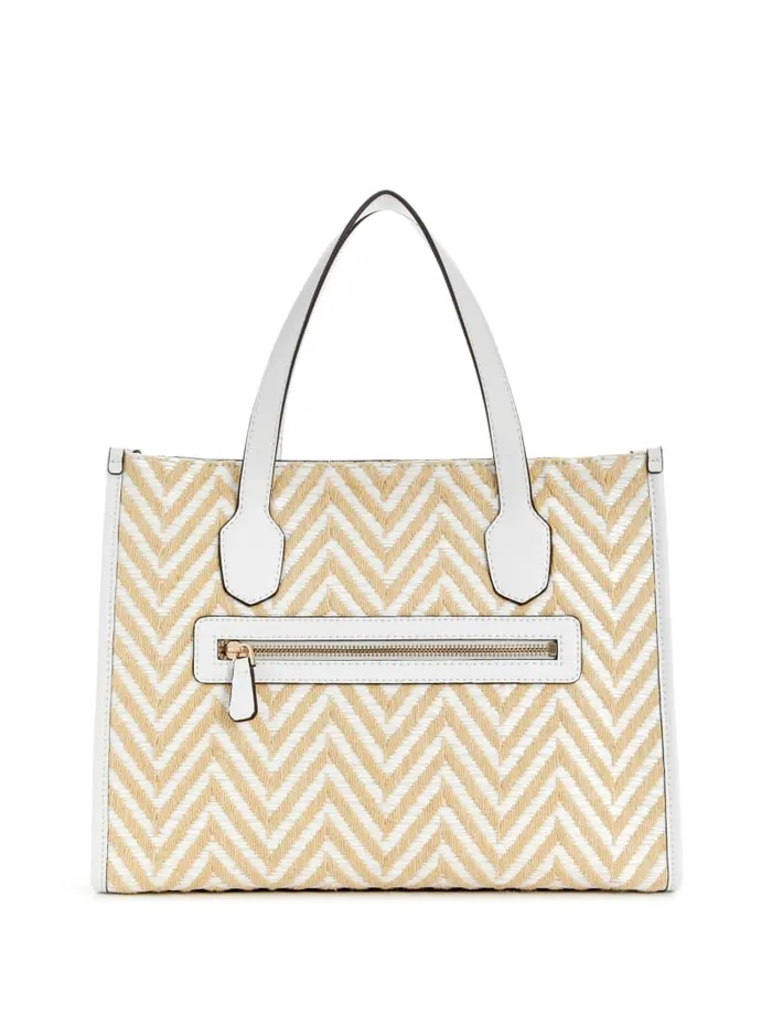 GUESS Sale Silvana Chevron Tote Black 8211 Women
