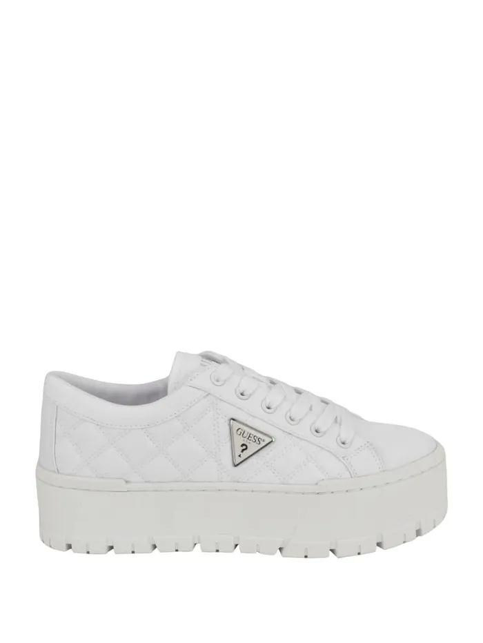 GUESS Sale Tesie Quilted Platform Sneakers Black 8211 Women