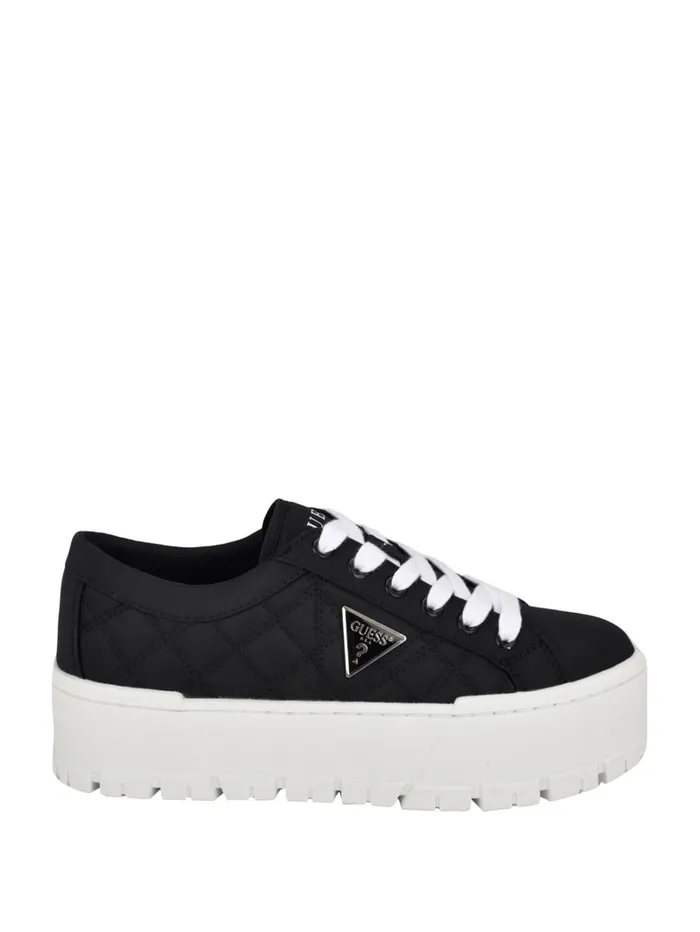 GUESS Sale Tesie Quilted Platform Sneakers Black 8211 Women