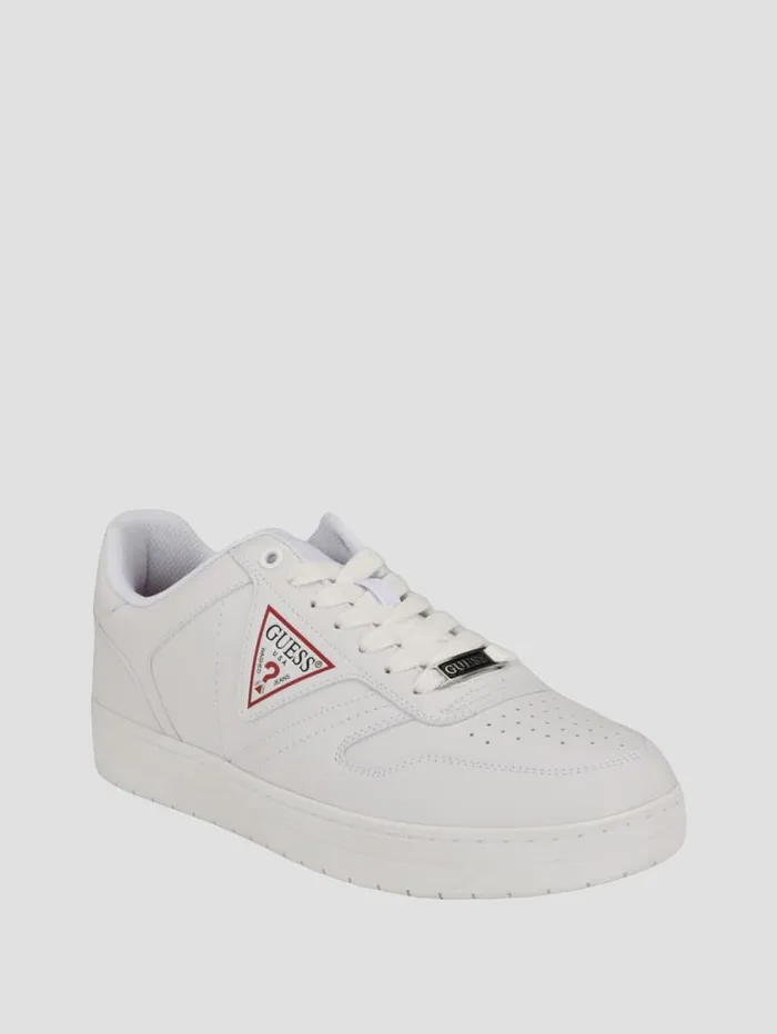GUESS Sale Uveni FauxLeather Sneakers White 8211 Women