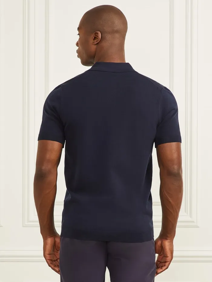 GUESS Shirts Formal Performance Sweater Polo Blue 8211 Men