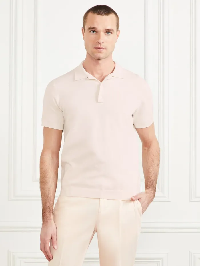 GUESS Shirts Formal Performance Sweater Polo Blue 8211 Men
