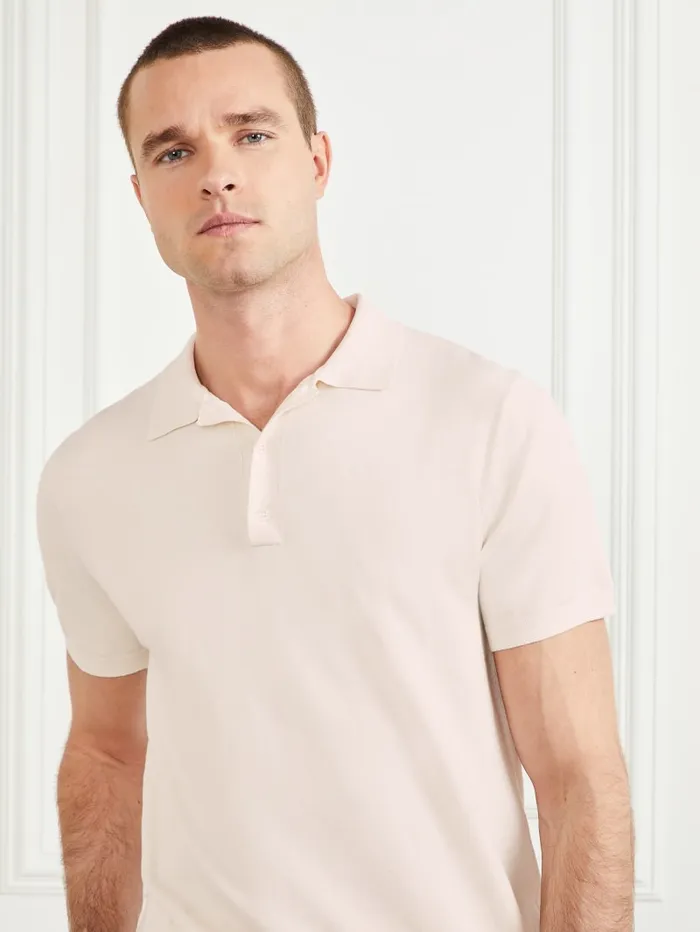 GUESS Shirts Formal Performance Sweater Polo Blue 8211 Men
