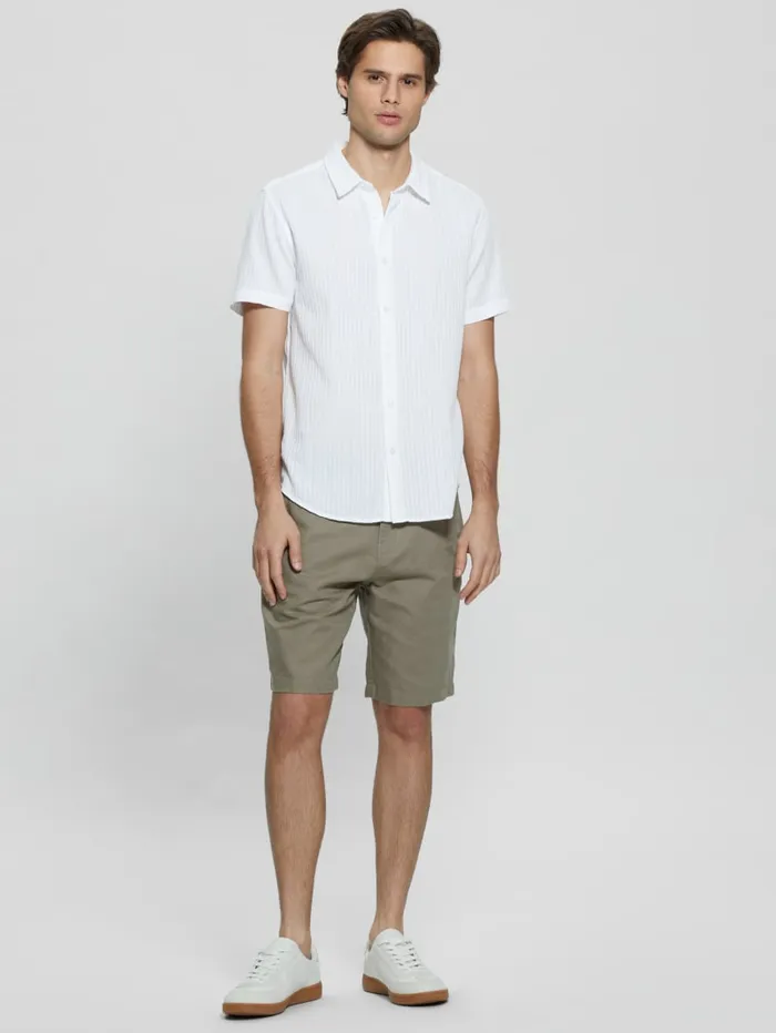 GUESS Shirts Pillar Dobby Shirt Turquoise 8211 Men