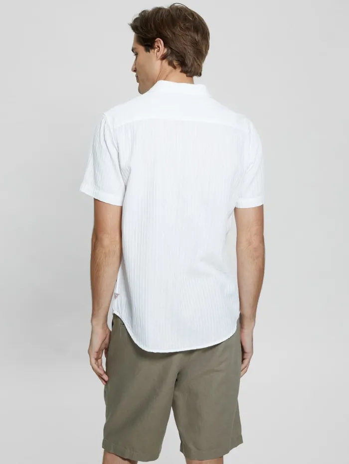 GUESS Shirts Pillar Dobby Shirt Turquoise 8211 Men