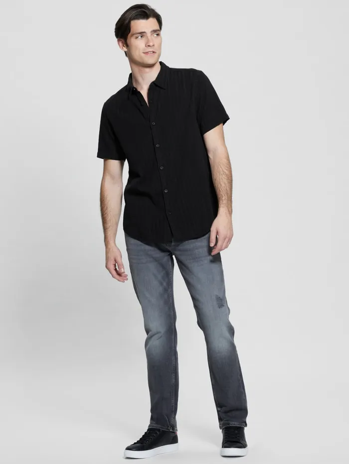 GUESS Shirts Pillar Dobby Shirt Turquoise 8211 Men