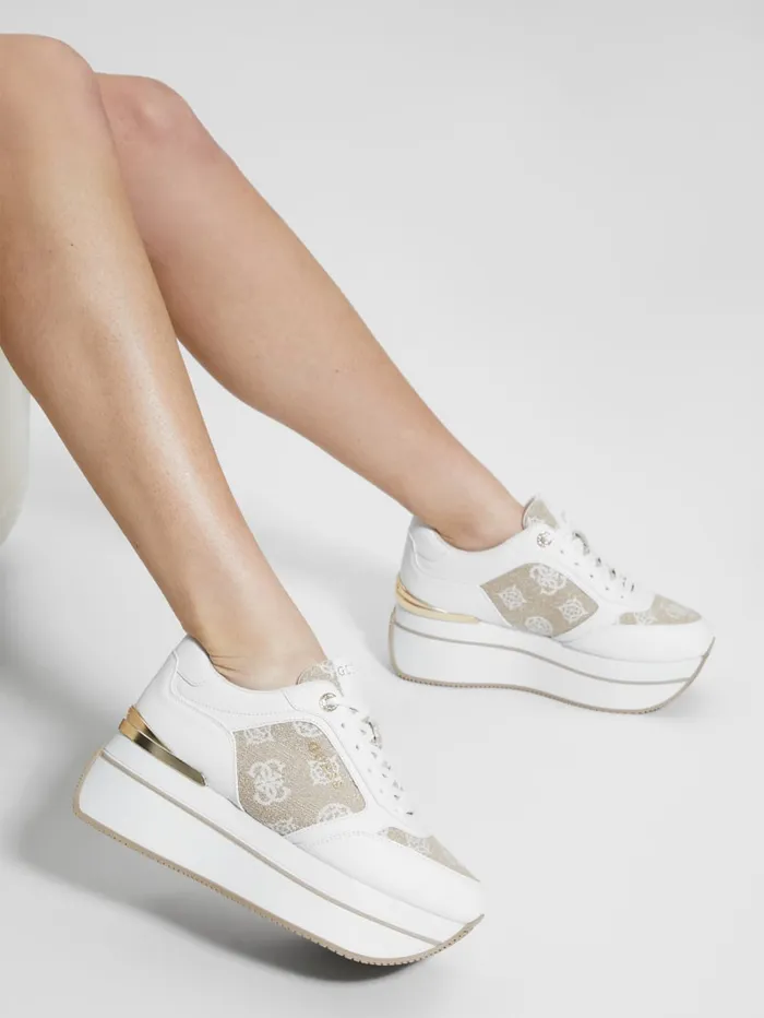 GUESS Shoes Camrio Peony Joggers White 8211 Women