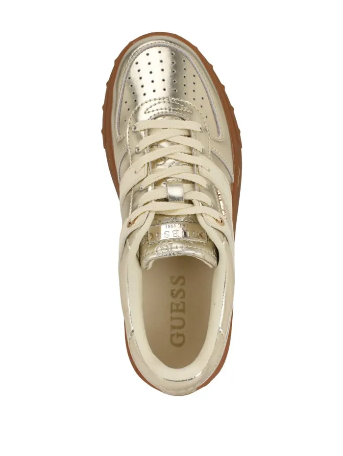 GUESS Shoes Inart Suede Sneakers Gold 8211 Women