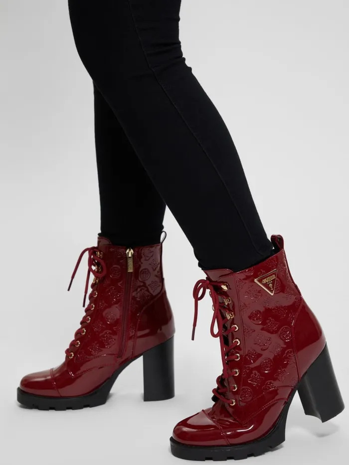 GUESS Shoes Neady Patent Booties Black 8211 Women