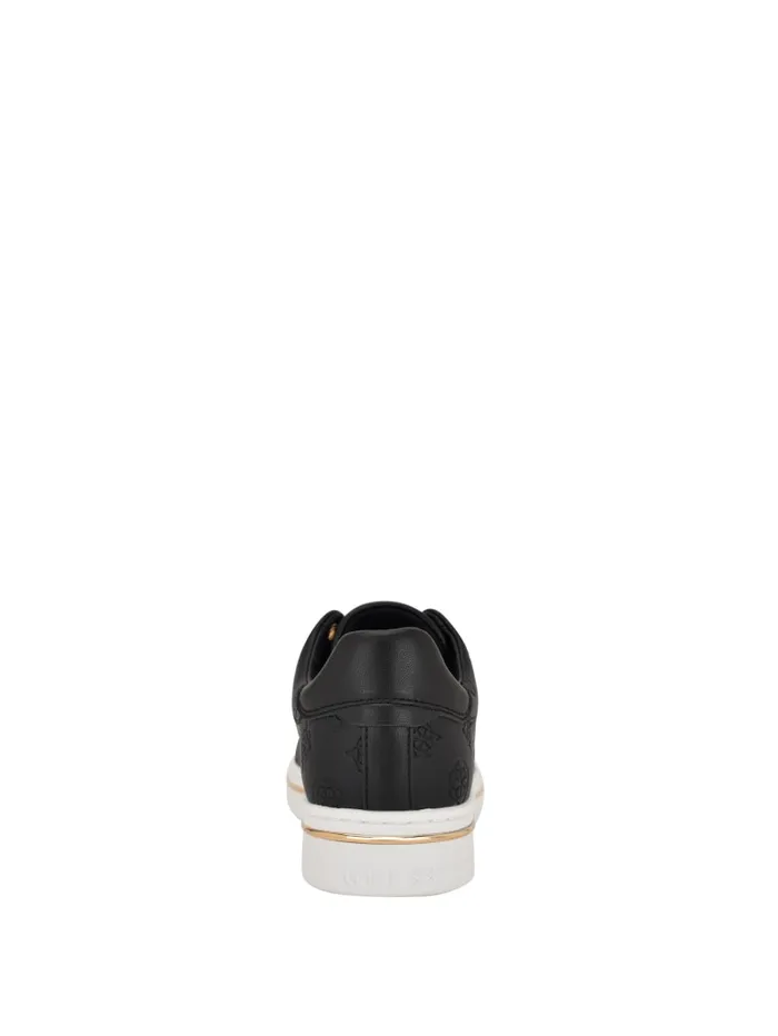 GUESS Shoes Stasey Debossed LowTop Sneakers Black 8211 Women