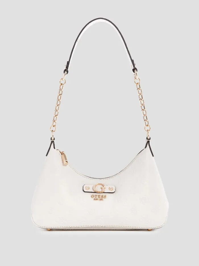 GUESS Shoulder Bags Gerty TopZip Shoulder Bag White 8211 Unisex