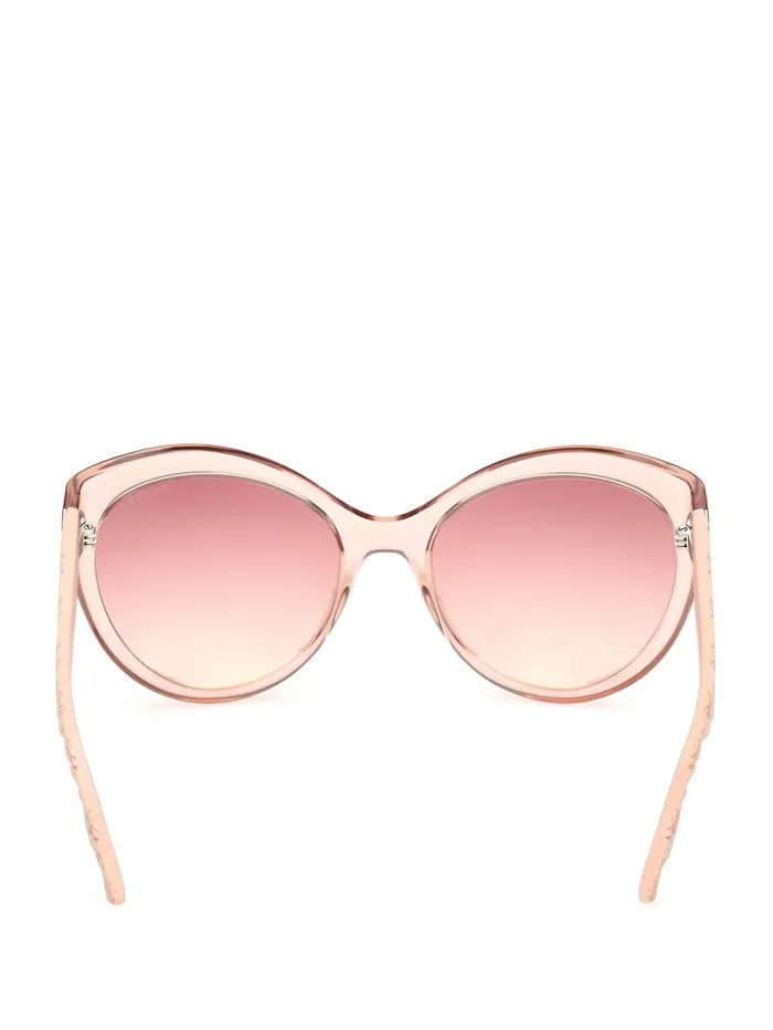 GUESS Sunglasses Juliette Butterfly Plastic Sunglasses Pink 8211 Women