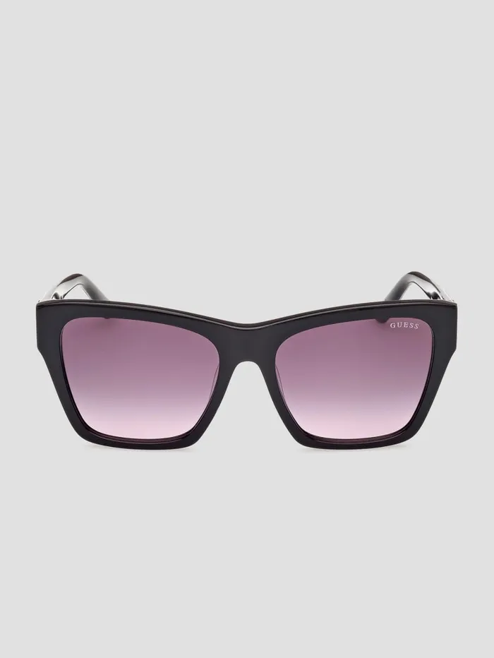 GUESS Sunglasses Square Plastic Sunglasses Black 8211 Women