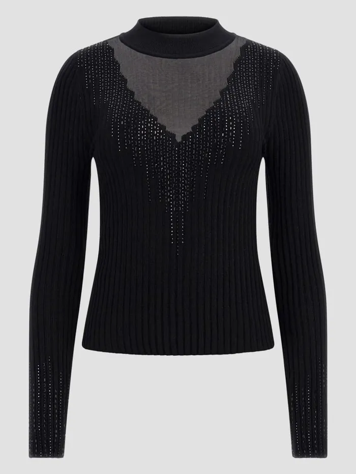 GUESS Sweaters and Knits Alice Rhinestone Sweater Top Red 8211 Women