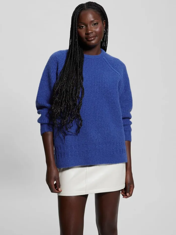 GUESS Sweaters and Knits Margot CableKnit Sweater Blue 8211 Women