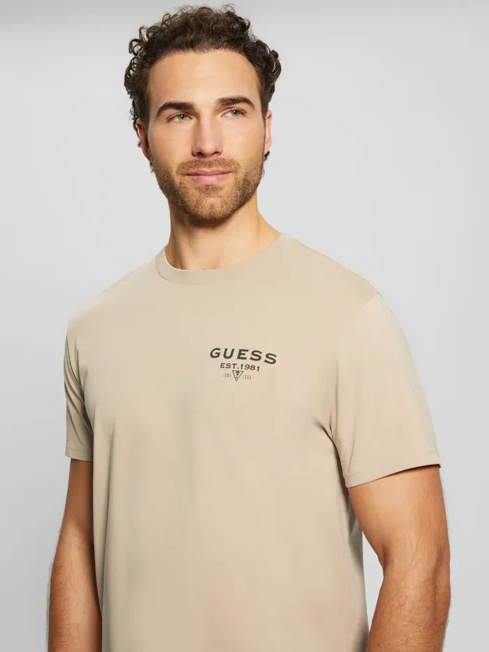 GUESS T Shirts and Tanks Eco Classic Tee Beige 8211 Men