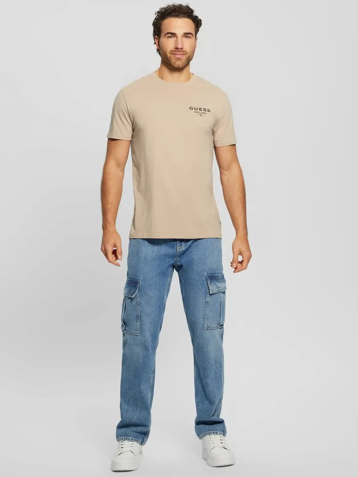 GUESS T Shirts and Tanks Eco Classic Tee Beige 8211 Men