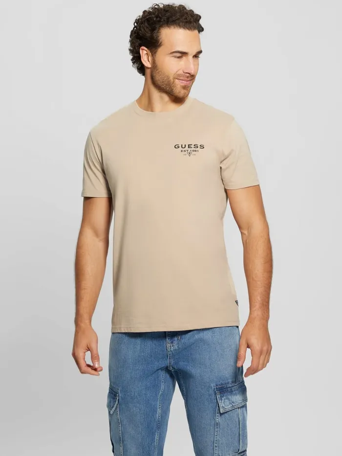 GUESS T Shirts and Tanks Eco Classic Tee Beige 8211 Men