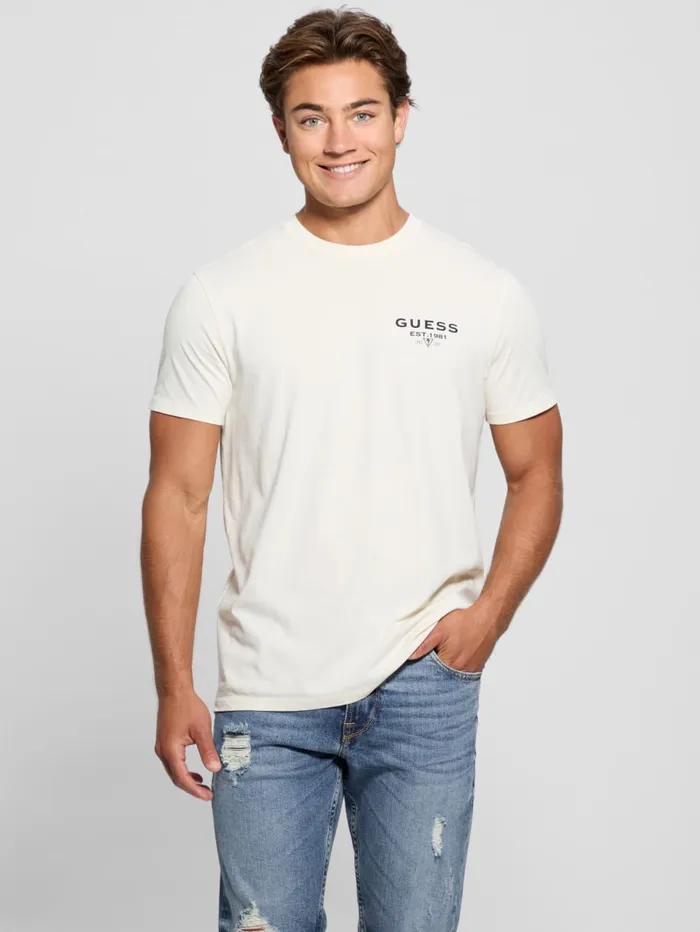 GUESS T Shirts and Tanks Eco Classic Tee Beige 8211 Men
