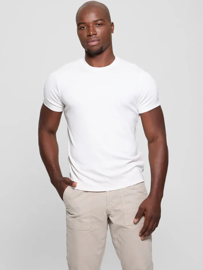 GUESS T Shirts and Tanks Eco Granada Crewneck Tee White 8211 Men