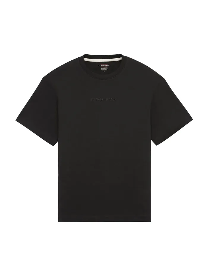 GUESS T Shirts and Tanks Embroidered Logo Tee Pink 8211 Men