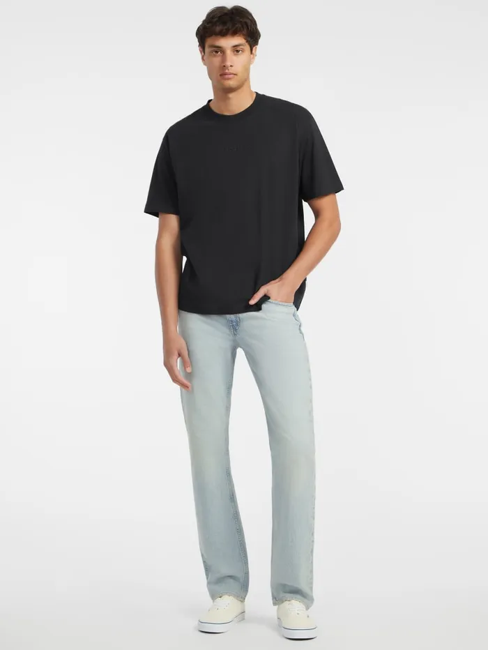 GUESS T Shirts and Tanks Embroidered Logo Tee Pink 8211 Men