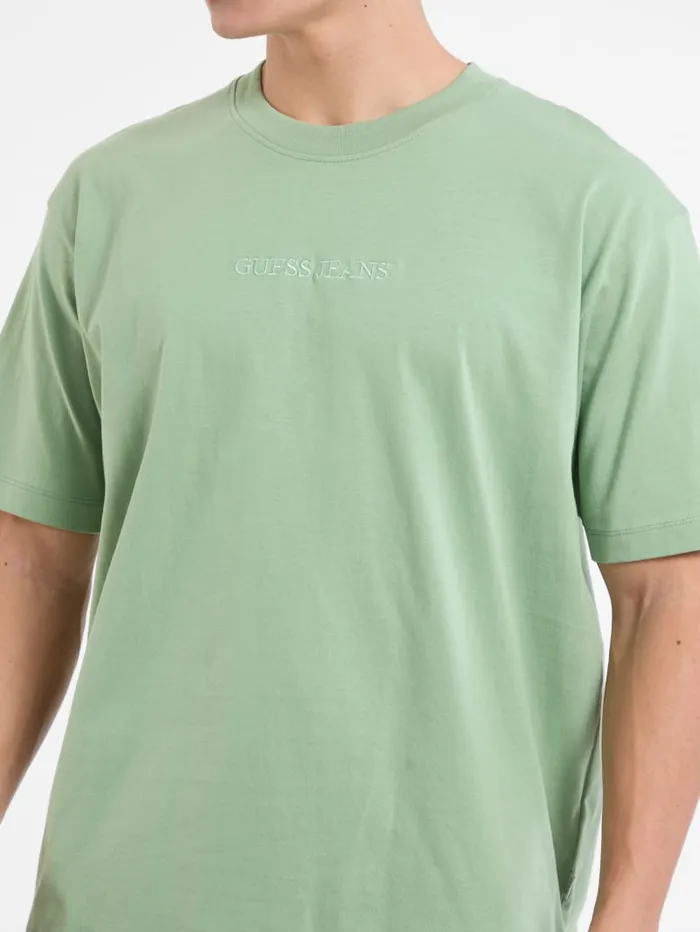 GUESS T Shirts and Tanks Embroidered Logo Tee Pink 8211 Men