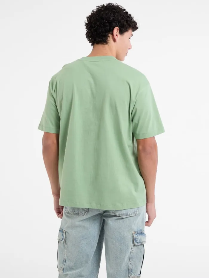 GUESS T Shirts and Tanks Embroidered Logo Tee Pink 8211 Men