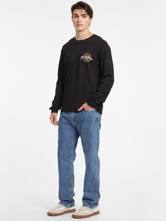 GUESS T Shirts and Tanks Stamp Logo LongSleeve Tee Blue 8211 Men