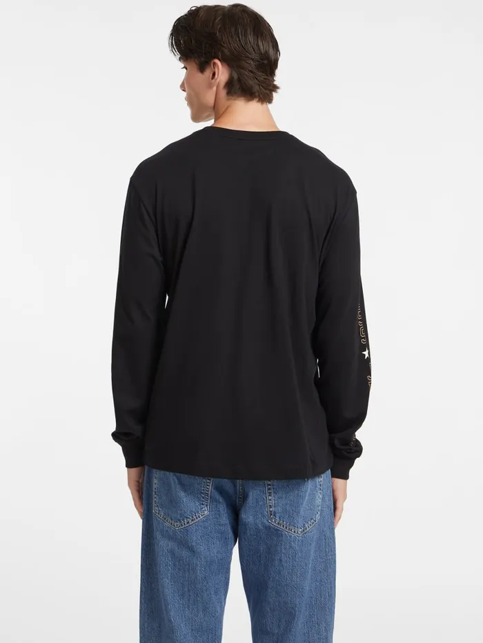 GUESS T Shirts and Tanks Stamp Logo LongSleeve Tee Blue 8211 Men