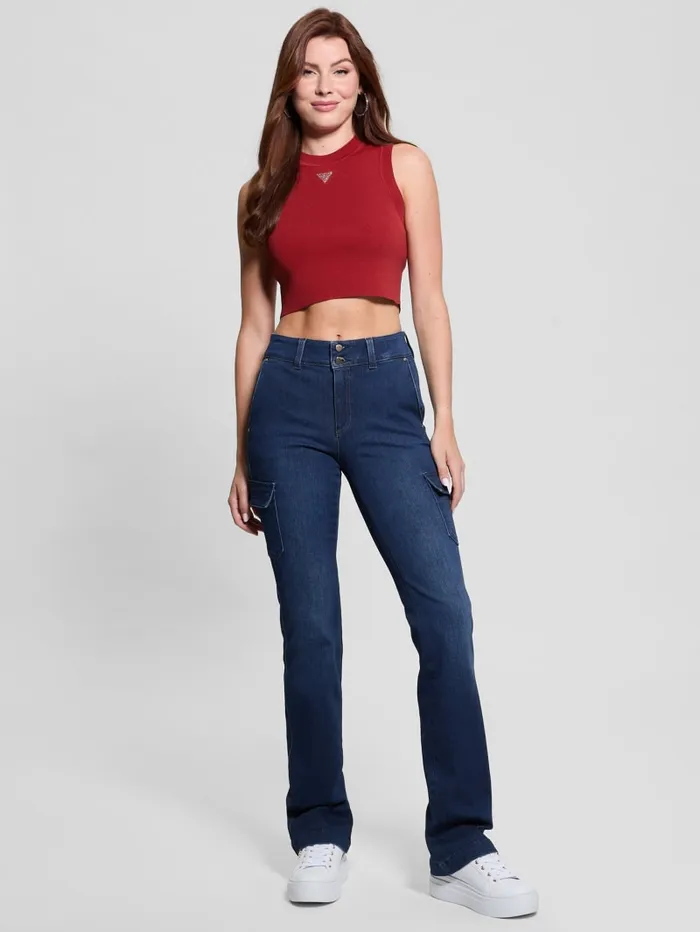 GUESS Tops Alexia Crop Tank Red 8211 Women