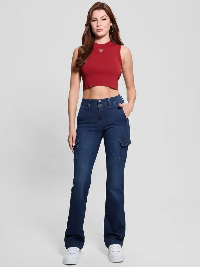 GUESS Tops Alexia Crop Tank Red 8211 Women
